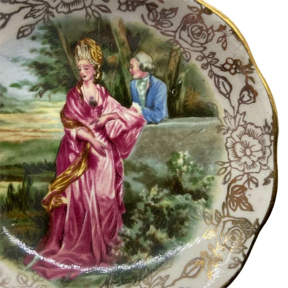 Collectible Plates James Kent Longton Romance Vintage Lords & Ladies Set Of 4